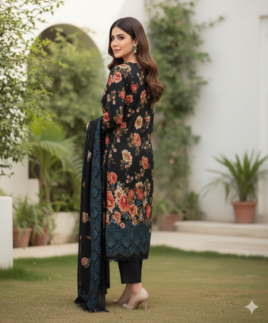 3 Piece Khaddar Suit - Image 2