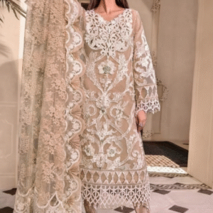 Organza embroiderd unstitched 3pc