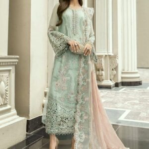 Chiffon embroidered luxury unstitched 3pc✓