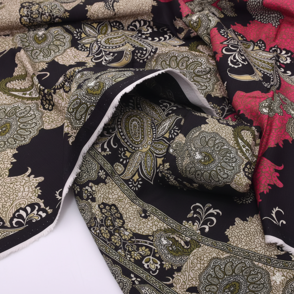 Khaddar 3piece unstitched suit - Image 2