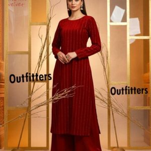 Luxury Branded Velvet Winter Suit