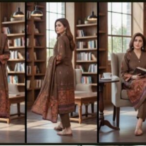 Elegant Jacquard Lawn 3-Piece Summer Suit