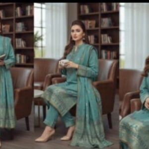 Alternative view of Branded Jacquard Lawn 3-Piece Summer Collection