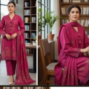 Alternative view of Elegant Jacquard Lawn 3-Piece Summer Suit