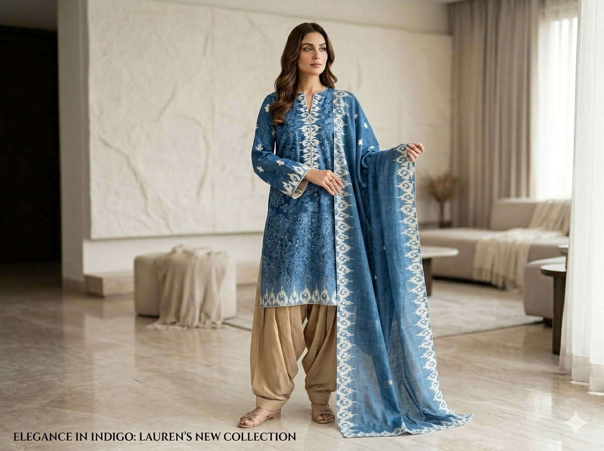 Chikankari Printed Lawn 3 Piece