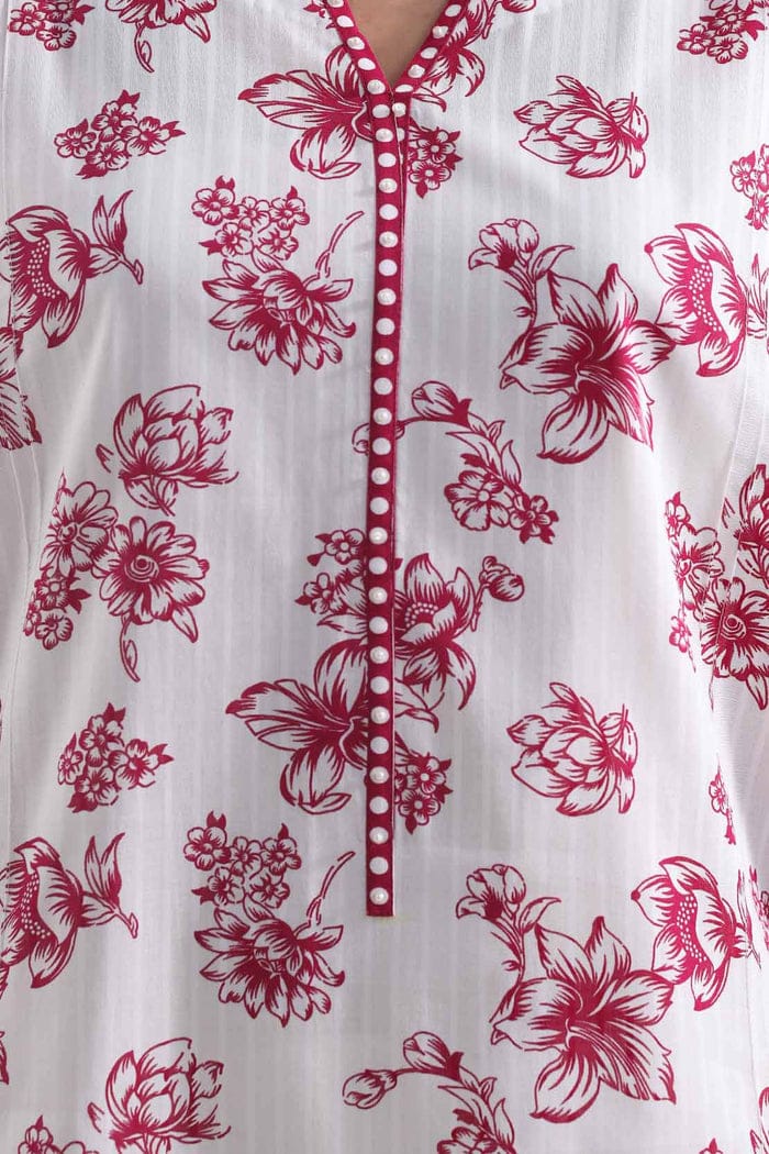 Unstitched Printed Self Strip Lawn 3 Piece - Image 3