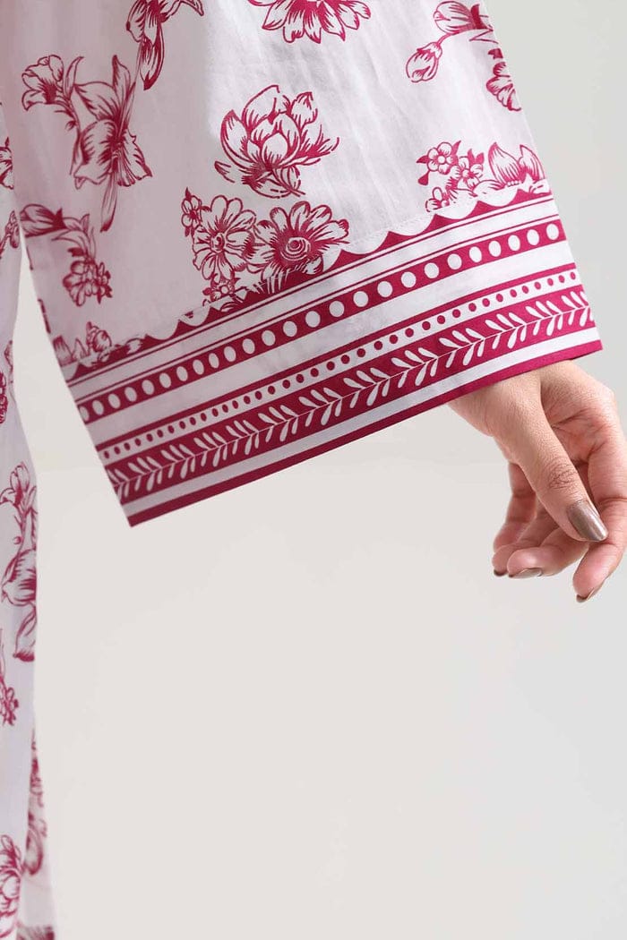 Unstitched Printed Self Strip Lawn 3 Piece - Image 4