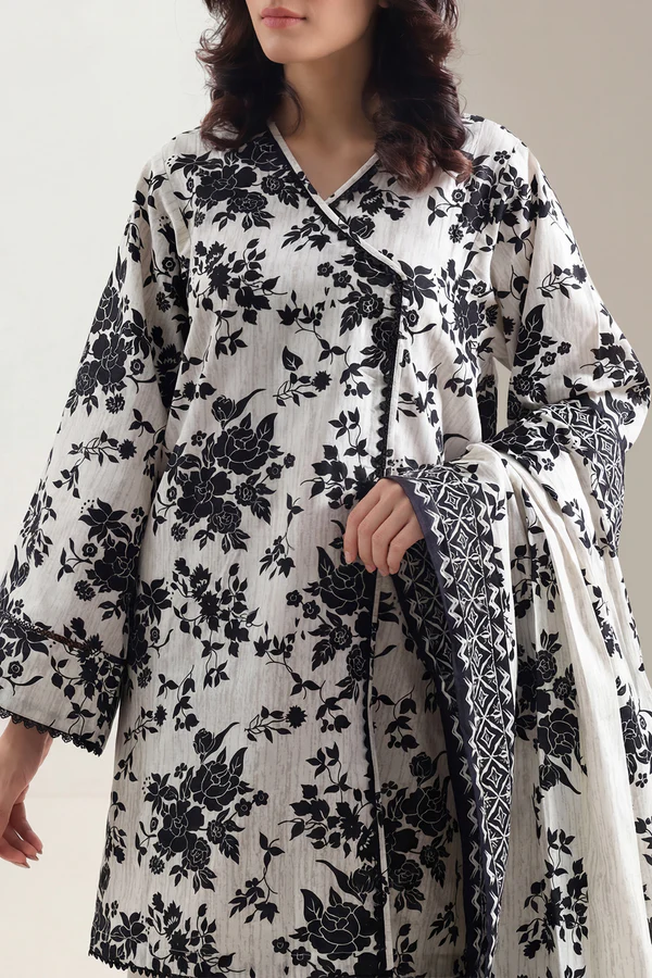 Unstitched Printed Lawn 2 Piece (Shirt/Dupatta) - Image 2