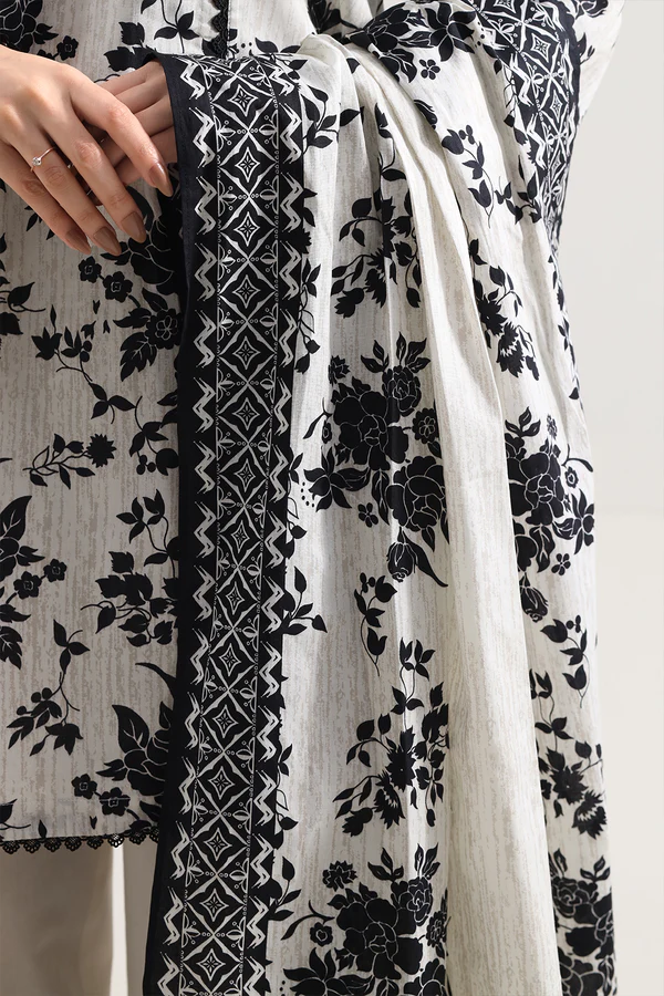 Unstitched Printed Lawn 2 Piece (Shirt/Dupatta) - Image 3