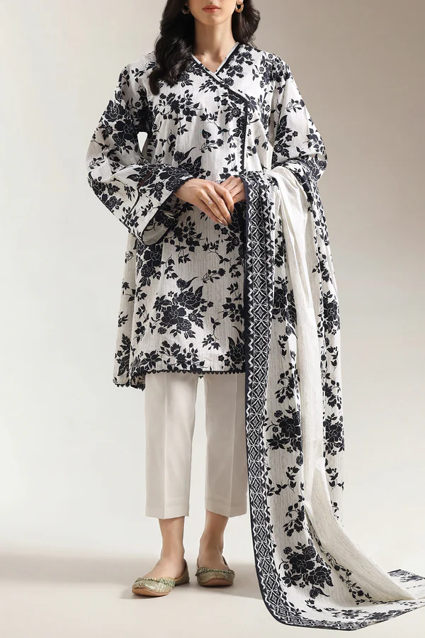 Unstitched Printed Lawn 2 Piece (Shirt/Dupatta)