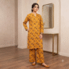 Bareeze Yellow 2 Piece Unstitched Printed Fabric