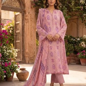 MTJ 3 Piece Unstitched Printed Lawn Suit